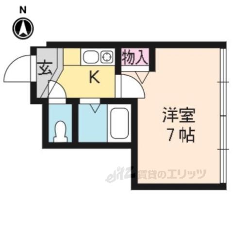 塚本マンション(1K/2階)の間取り写真
