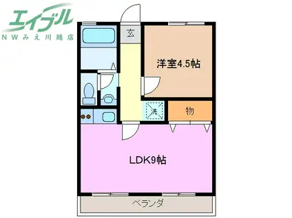 パークテラス桑名(1LDK/2階)の間取り写真