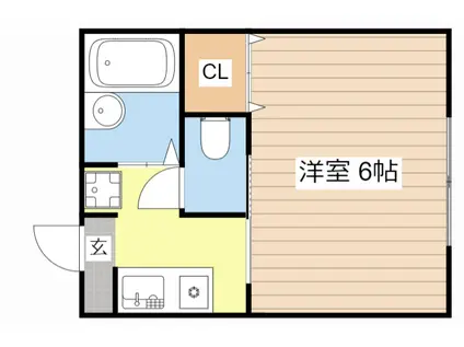 メイプルハウス(1K/1階)の間取り写真