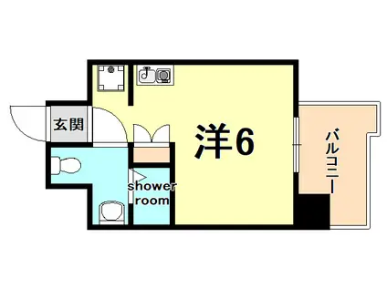 インターフェルティR2甲子園(ワンルーム/5階)の間取り写真