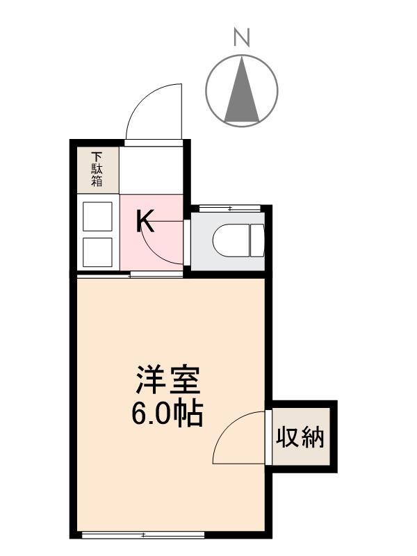 コーポ敏(1K/1階)の間取り写真