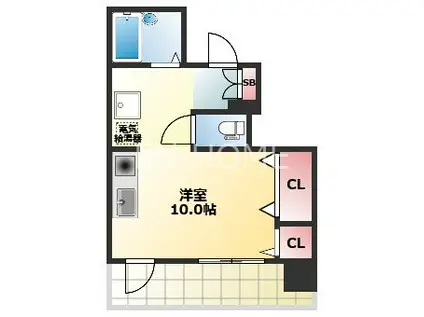 ビィーク・クレール(ワンルーム/5階)の間取り写真