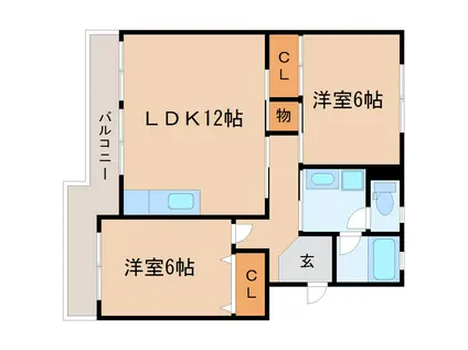 サンシャイン20(2LDK/1階)の間取り写真