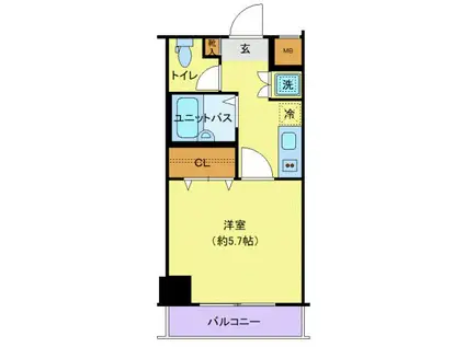 ラグジュアリーアパートメント本郷(1K/3階)の間取り写真