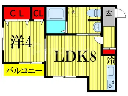 リーブルファイン大宮天沼町(1LDK/2階)の間取り写真