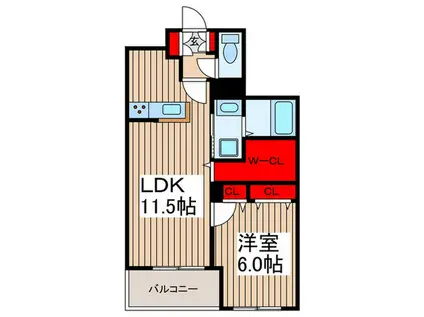 ALTA PONTO浦和(1LDK/2階)の間取り写真