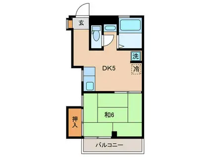 リバーサイド丸山(1DK/4階)の間取り写真