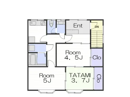 ハイツマルヤマ(3K/2階)の間取り写真