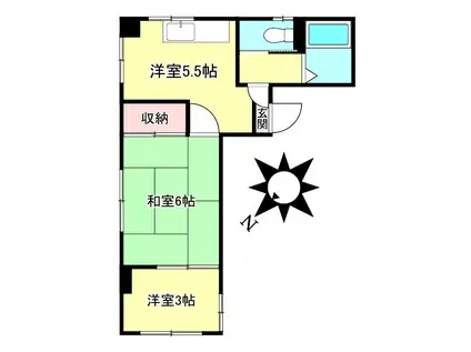 アコルデ滝野川(2K/2階)の間取り写真