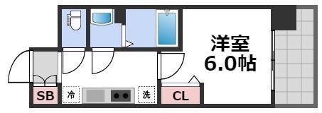 ララプレイス玉造パルク(1K/3階)の間取り写真