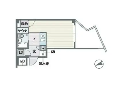 天神エクセル12(ワンルーム/5階)の間取り写真