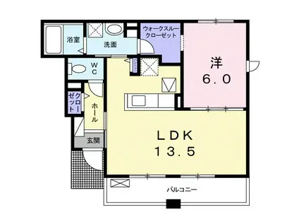 ブリーゼ(1LDK/1階)の間取り写真