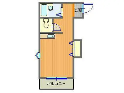 ラ・コート(ワンルーム/3階)の間取り写真