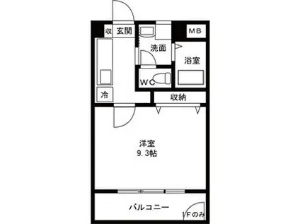 PAIKAJI(1K/3階)の間取り写真