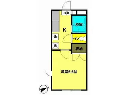 ラ メール(1K/1階)の間取り写真