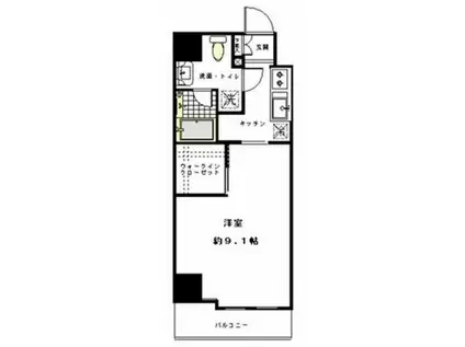 エスポワール(1K/6階)の間取り写真