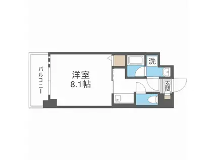 エグゼ大阪ドームII(1K/5階)の間取り写真