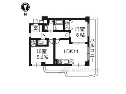 ヴェルドミール(2LDK/3階)の間取り写真
