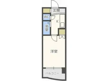シティ豊平70(1K/3階)の間取り写真