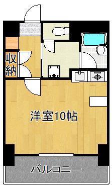 ブランシュ砂津(ワンルーム/4階)の間取り写真