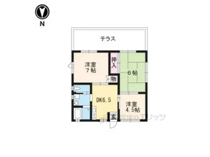 ツインハウス(3DK/1階)の間取り写真