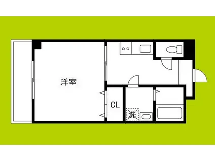 レバンガ阿倍野AP(1K/4階)の間取り写真