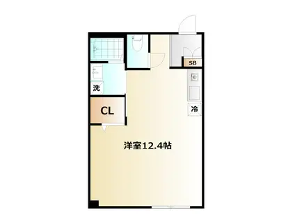 シャリエール住吉(ワンルーム/3階)の間取り写真