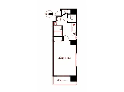 ロイヤル平間(1K/5階)の間取り写真