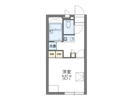 レオパレス北青木(1K/1階)の間取り写真