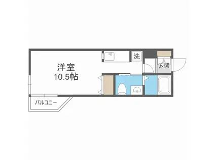 MAISON 花 (1K/1階)の間取り写真