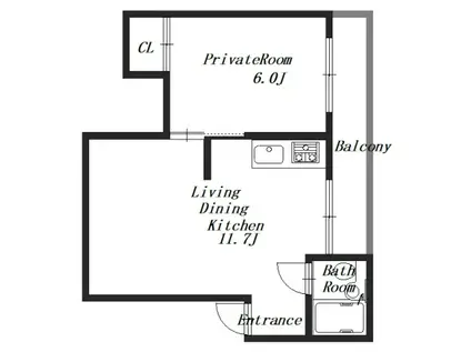 MSマンション(1LDK/3階)の間取り写真