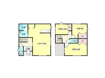 小田倉原(3LDK/1階)の間取り写真