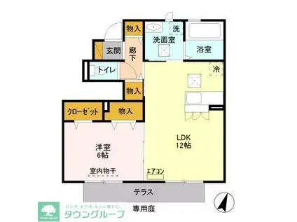 サニーモール壱番館(1LDK/1階)の間取り写真