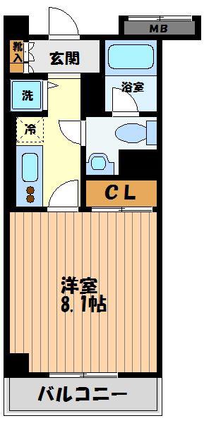 レジディア荻窪(1K/5階)の間取り写真