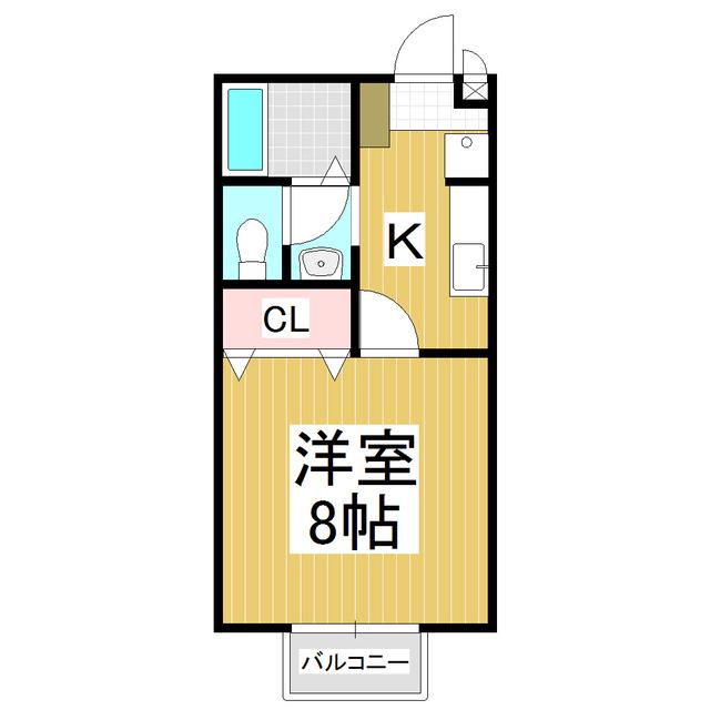 コンフォート(1K/1階)の間取り写真