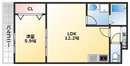 ジーメゾン明石魚住I(1LDK/1階)の間取り写真