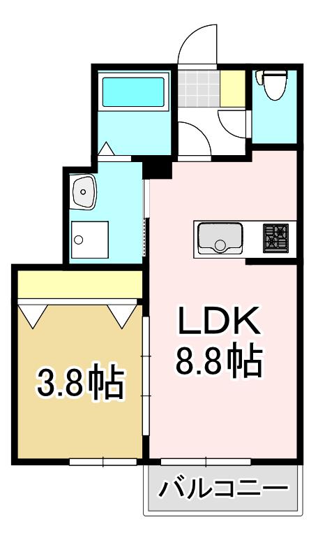 グラン岡垣IV(1LDK/1階)の間取り写真