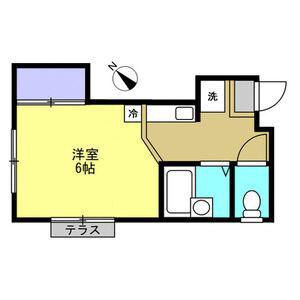 みずほグリーンハイツ(ワンルーム/1階)の間取り写真