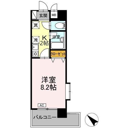 UMEX-7(1K/5階)の間取り写真
