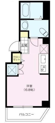 フォレストヴィラ入谷(ワンルーム/5階)の間取り写真