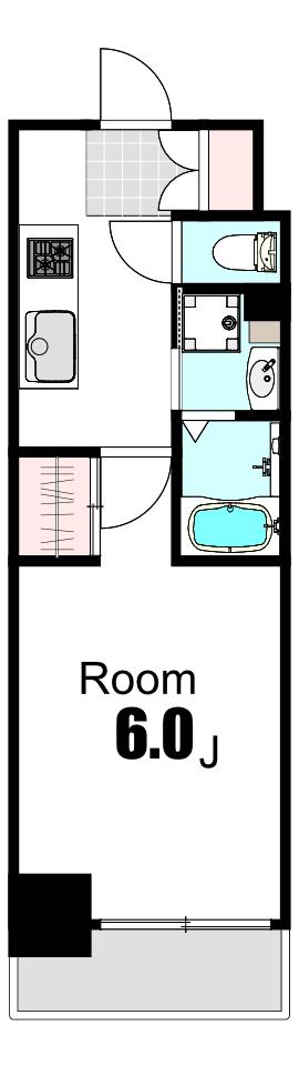 KO RESIDENCE 銀山町(1K/4階)の間取り写真