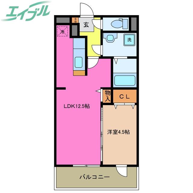 メゾンモンマルトルⅠ(1LDK/1階)の間取り写真