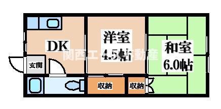 福寿マンション2号館(2DK/2階)の間取り写真