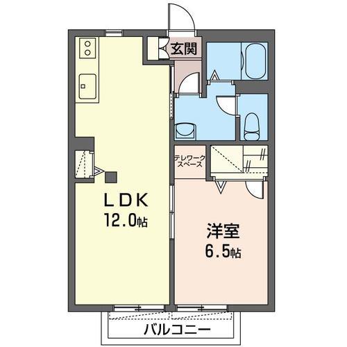 プチロッシュ(1LDK/1階)の間取り写真
