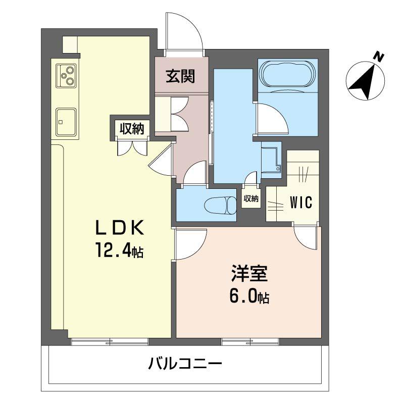 イースト ウィステリア II(1LDK/1階)の間取り写真