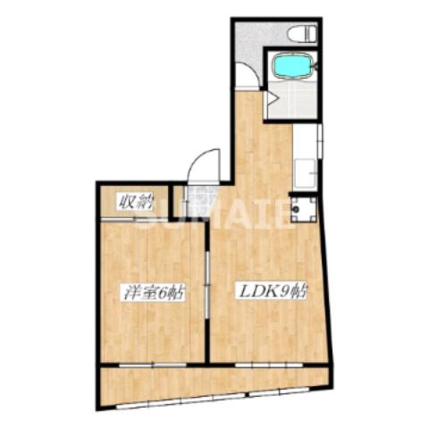 建協ハイツ(1LDK/2階)の間取り写真