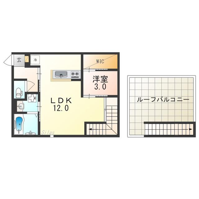 GRANDTIC PLAISIR(1LDK/2階)の間取り写真