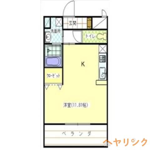 AVANTI YASHIRODAI(ワンルーム/2階)の間取り写真