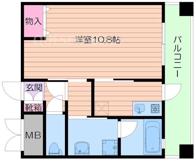 ES-GRANDE江坂公園(1K/6階)の間取り写真