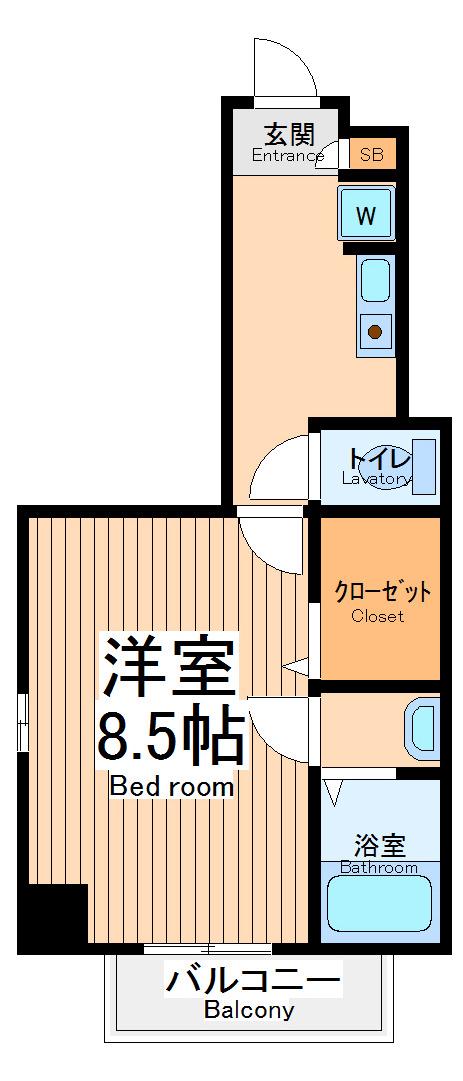 アマービレ国立(1K/3階)の間取り写真